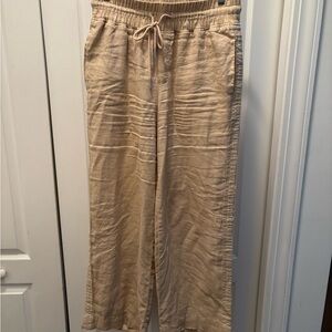 Quince Beige Elastic Waist Pants